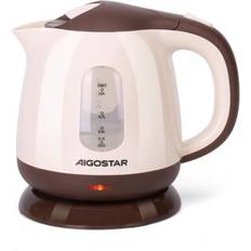 Kettles Aigostar Small Electric Kettle 1 Litre 1100W Light Brown