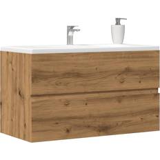 Badeværelsesmøbler vidaXL Badeværelsesskab 80 x 38.5 x 45 cm Væghængt Konstrueret Træ Kunsteg