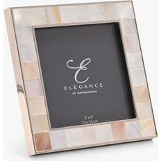 Impressions Elegance Mother Of Pearl 3 x 3" 8 x 8 cm, White Photo Frame