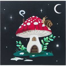 Kangas Seinäkoristeet Something Different Something Different Gnome Canvas Light Up Plaque Black One Size Wall Decor