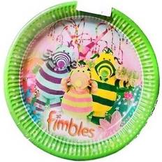 Babies Disposable Plates B&Q Fimbles logo party plates pack of 8 sg34529