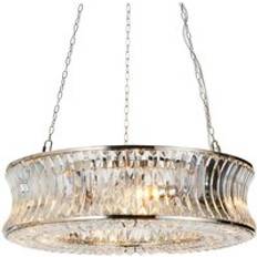 Transparent Pendant Lamps Merano Luminosa Vittoria Ceiling Light Bright Nickel Plate, Crystal And Clear Glass - One Size Pendant Lamp