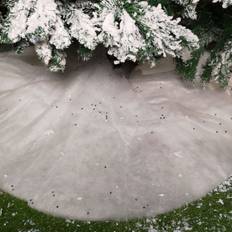White Christmas Tree Skirts Samuel Alexander 1m White Christmas Tree Skirt Snow Blanket With Silver Glitter Stars - One Size Christmas Tree Skirt
