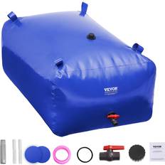 VEVOR Camping & Friluftsliv VEVOR 400L/105.7 Gallon Water Storage Bladder, RV Water Tank, 1000D Blue PVC Collapsible Water Storage Containers, Large Capacity Soft Water Bag, Port