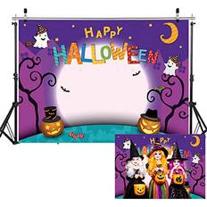 Photo Backgrounds Wolada halloween backdrop halloween backdrops for photography trunk or treat Purple 7x5FT