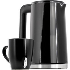 MegaChef 1.7 Liter Double Wall Stainless Steel Electric Tea Kettle - White