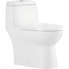 Toilets OVE Decors Pack of 2 Jade One-Piece Elongated Toilet With Dual Flush and Soft Close Seat