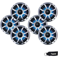 Boat & Car Speakers Wet Sounds REVO 6-XSS Silver Open XS Grille 6.5 Inch Marine LED Coaxial Speakers