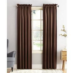 Sun Zero Grant Rod Pocket Top Curtain Panel x 54" - Chocolate54x108"