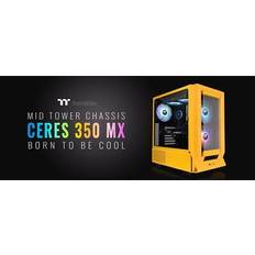 Thermaltake ATX Computer Cases Thermaltake Ceres 350 MX Bumblebee Mid Tower ATX Case 3 Pre-installed ARGB