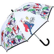 Umbrellas Marvel Stepping Stones, Marvel Avengers Doodle Cartoon Kids Stick Umbrella Red/Blue