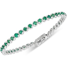 Macy's Green Bracelets Macy's Emerald Tennis Bracelet 6 ct. t.w. in Sterling Silver Emerald