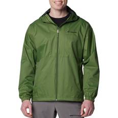 Green - Men Rain Clothes Columbia Men's Glenbrook Bend Rain Jacket, Medium, Canteen