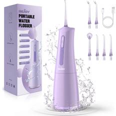 Electric Toothbrushes & Irrigators Sejoy JOYHEALTH, Cordless Water Flosser Professional Dental Teeth Cleaner 300mL Tank USB Rechargeable Dental Oral Irrigator for Home and Travel Purple