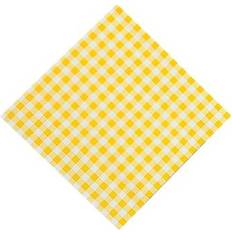 Fun Express 48 Pc Bulk Yellow Gingham Luncheon Napkins