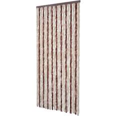 Marrone Tende vidaXL Fly Curtain Door Fly Screen Beige and Light Brown 100x200 cm Chenille