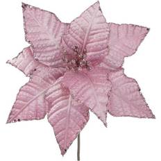 Sammet Julgranspynt Classic Velvet Poinsettia Decoration ST9656 Christmas Tree Ornament