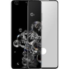 Protectores de Pantalla Avizar Cristal templado 9H Curvo para Samsung Galaxy S20 Ultra Marco negro