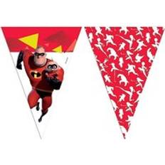 Rosso Ghirlande The Incredibles Pennant Banner Rosso/Bianco/Multicolore