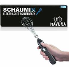 Hand Mixers MAVURA Schäumix Elektrischer Schneebesen Stabmixer Handmixer Milchaufschäumer Quirl - Schwarz