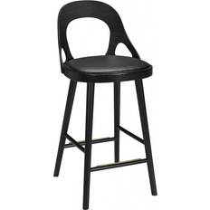 Hans K Colibri Bar 63 cm Stained Black Oak-Black Pad Seating Stool