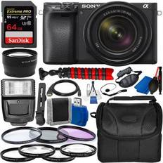 Sony Alpha a6400 Mirrorless Digital Camera with 18-135mm Lens and Essential Accessory Bundle