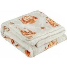 Multicoloured Blankets Furn Gretel Sherpa Fleece Throw Cloud Dust - 130 x 150cm Blankets Orange