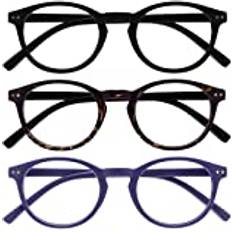 Reading Glasses on sale Opulize Zen 3-pack svart mörkbrun lila små män kvinnor RRR24-125 1,50