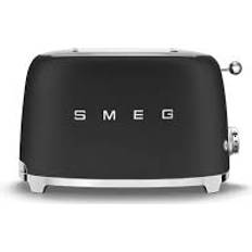 Smeg Black Toasters Smeg TSF01 Retro 2 Slice Toaster - Matte Black