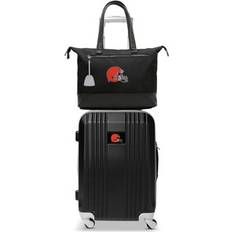 Brown Suitcase Sets Mojo Cleveland Browns Premium Laptop Tote Bag and Luggage Set