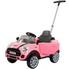 Electric Vehicles Rollplay Rollplay Mini Cooper Play Push Car With Parental Handle Pink