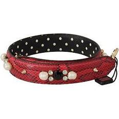 Dolce & Gabbana Tasker Dolce & Gabbana Python Læder Krystals Reversible Skulder Strap Rød