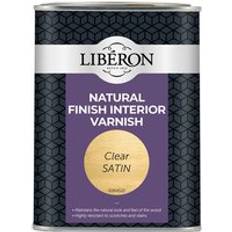 Liberon Paint Liberon Natural Finish Interior Varnish Clear Satin Litre 126900 Transparent 1L