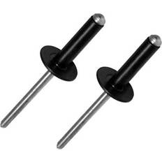 Black Rivets B&Q 4.8mm x 12mm Black Dome Head Pop Rivets With Aluminium Body Stainless Steel A2 Pack Of 10