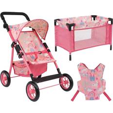 Little Woo Dolls Pram Travel Set Unicorn