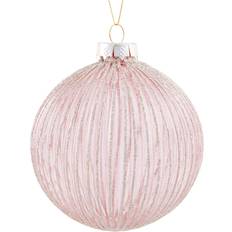 Transparent Christmas Decorations Clear Glass Bauble Plum - Pink Christmas Tree Ornament