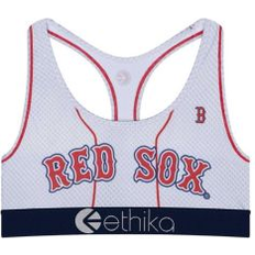 Ethika Bras Ethika Women's White Boston Red Sox Babe Sports Bra