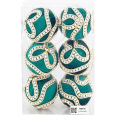 Green Christmas Tree Ornaments Pack of 6 Where Emeralds Glisten Baubles Christmas Tree Ornament