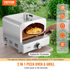 Barbacoas VEVOR 11" Outdoor Pizza Oven 430 Stainless Steel