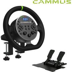 CAMMUS, CAMMUS C5 Bundle PC Gaming Racing Wheel Direct Drive Steering Wheel with Pedals Table Clamp