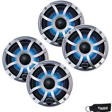 Boat & Car Speakers Wet Sounds REVO 6-XSS Silver Open XS Grille 6.5 Inch Marine LED Coaxial Speakers