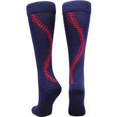 NHL Socks MadSportsStuff Softball Socks with Stitches Over the Calf Navy/Red, Small