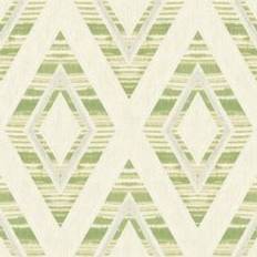 Wallquest Tribal Stripes Green Wallpaper Metallic Effect Stylish Feature