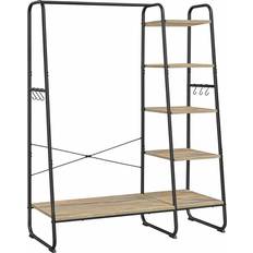 Turkis Garderober Vasagle Rail with Storage Shelves RGR116K01 Clothes Rack