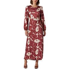 ASTR The Label Quinn Dress - Wine Floral