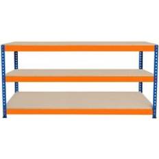 MonsterShop Garage Workbench S-Rax 3 Shelf 180cm x 60cm x 90cm Workstation