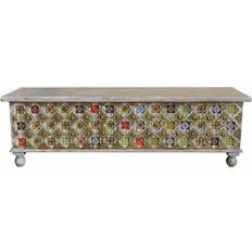 Best Chests Alexandra House Living Mango Wood Multicolor Chest 146x45cm