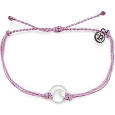 Purple Bracelets Pura Vida Silver Wave Bracelet 100% Waterproof, Adjustable Band Plated Brand Charm, Lavender