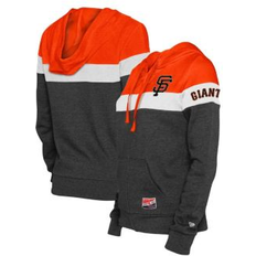 San Francisco Giants Jackets & Sweaters New Era Women's Heather Black San Francisco Giants Colorblock Full-Zip Hoodie Jacket