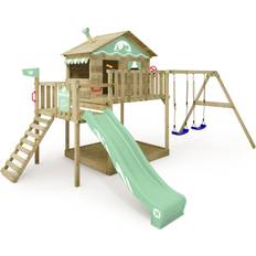 Wickey Wickey Spielturm Smart Coast Klettergerüst mit Rutsche Pastellgrün